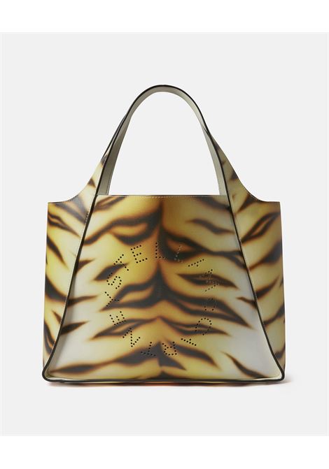 Borsa tote con stampa tigre Stella Logo arancione e marrone STELLA MC CARTNEY | 502793-W700429002